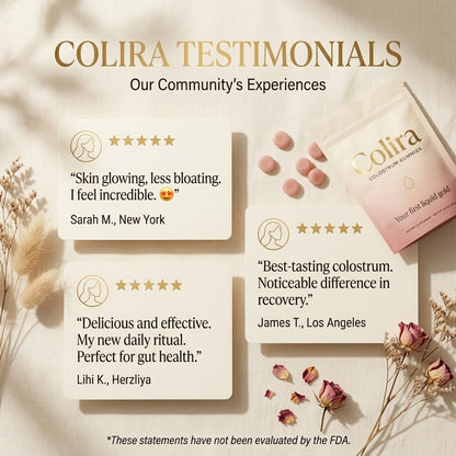 Colira Viral Colostrum Gummies | Your First Liquid Gold - Bloat Relief & Baby-Soft Skin